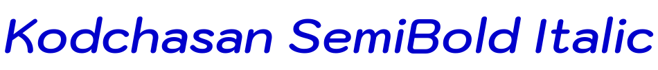 Kodchasan SemiBold Italic font